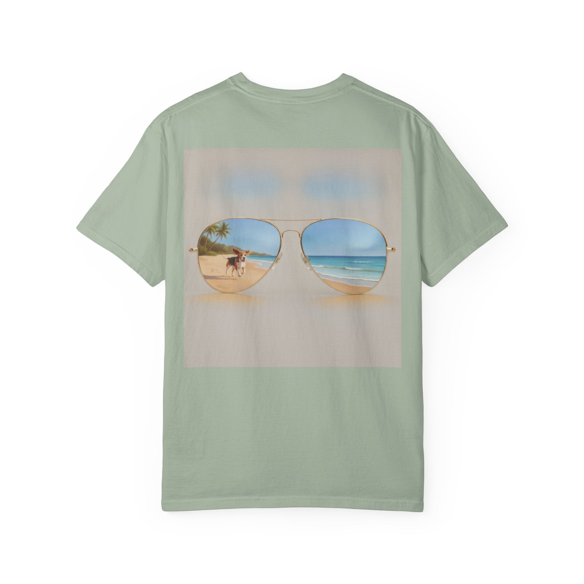 Beach Sunglasses Graphic T-Shirt — Tropical Reflection Tee