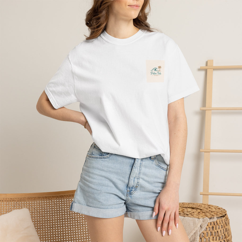Beach Sunglasses Graphic T-Shirt — Tropical Reflection Tee