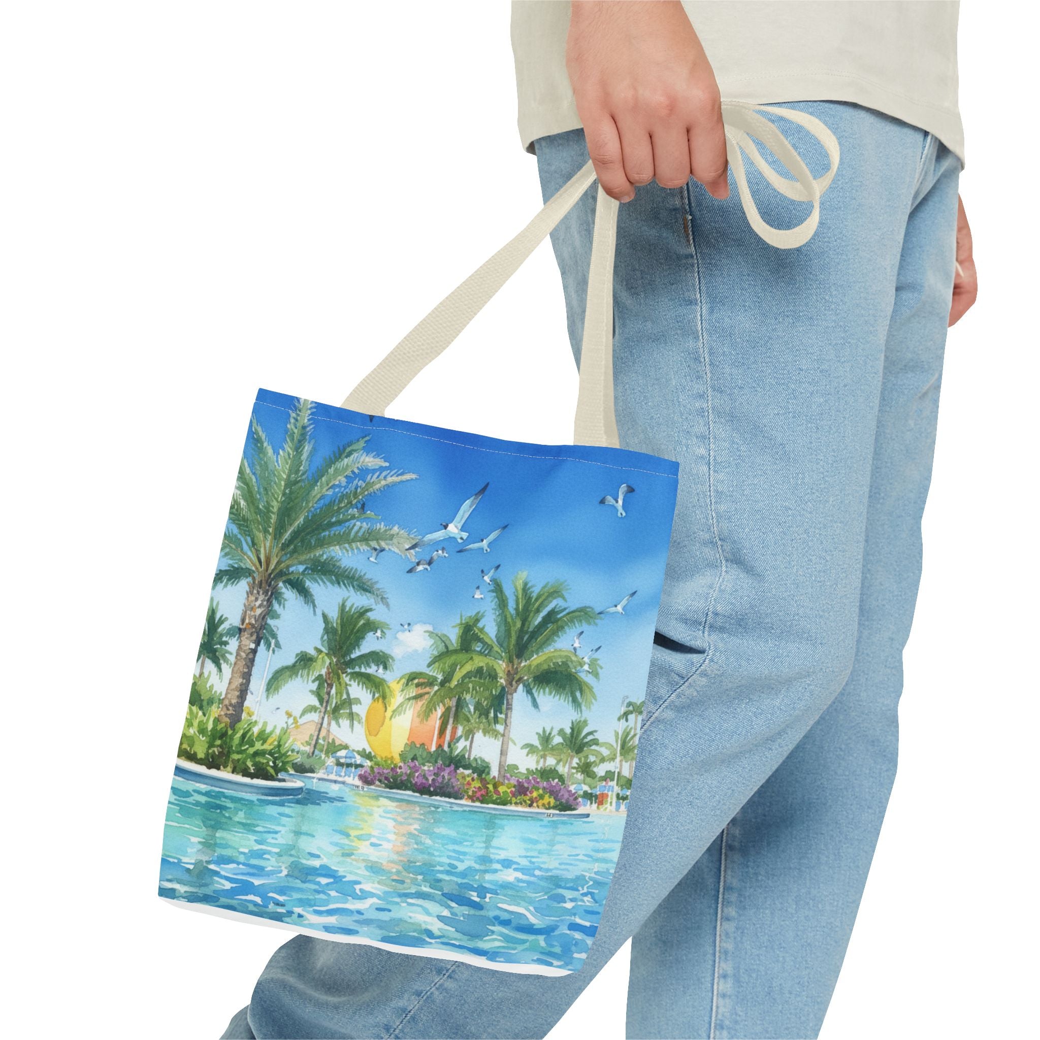 Tote Bag — Tropical Palm Beach Sunset All-Over Print