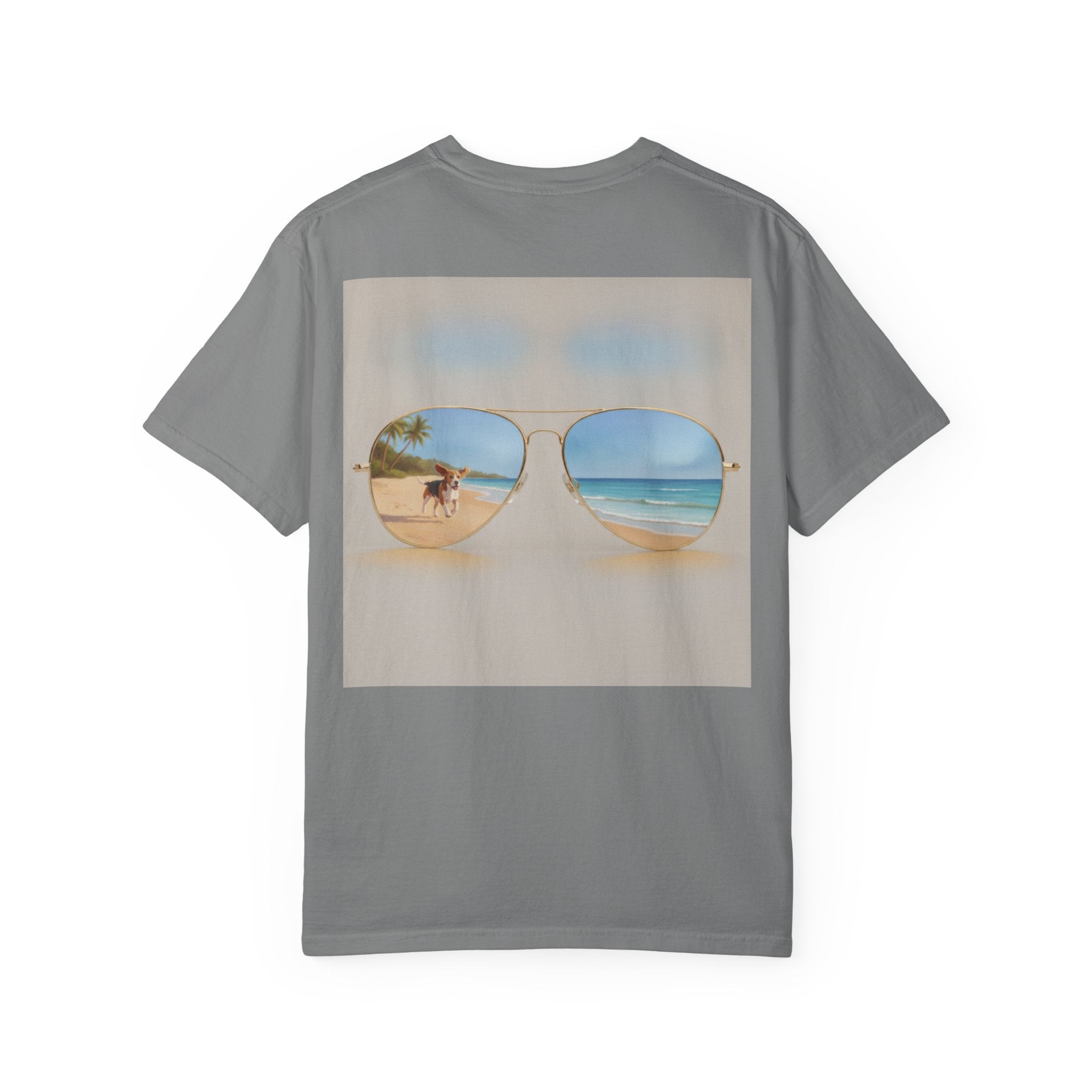 Beach Sunglasses Graphic T-Shirt — Tropical Reflection Tee