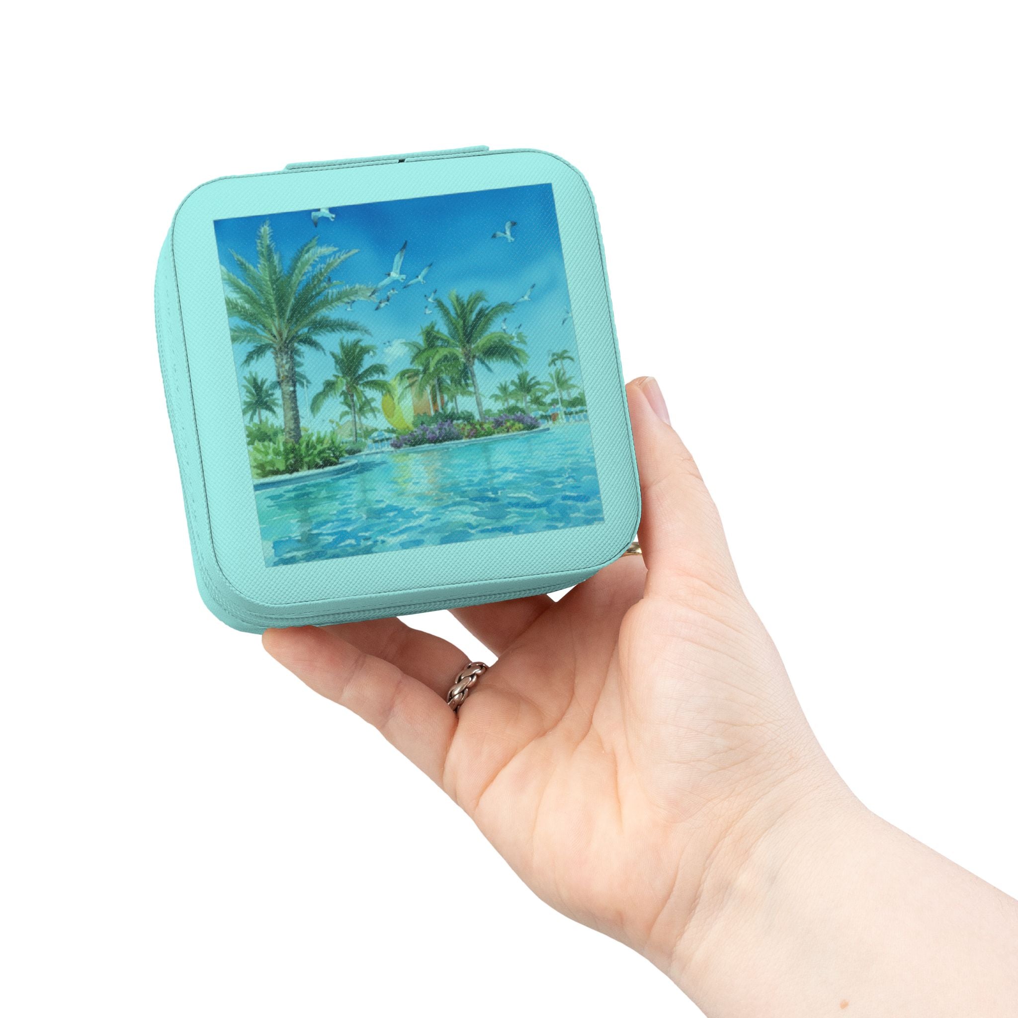 Palm Beach Jewelry Travel Case — Compact Portable Necklace Ring Organizer