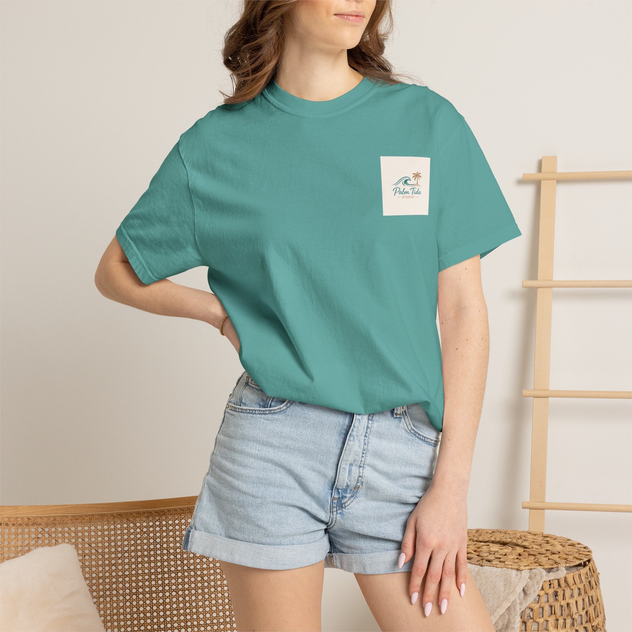 Beach Sunglasses Graphic T-Shirt — Tropical Reflection Tee