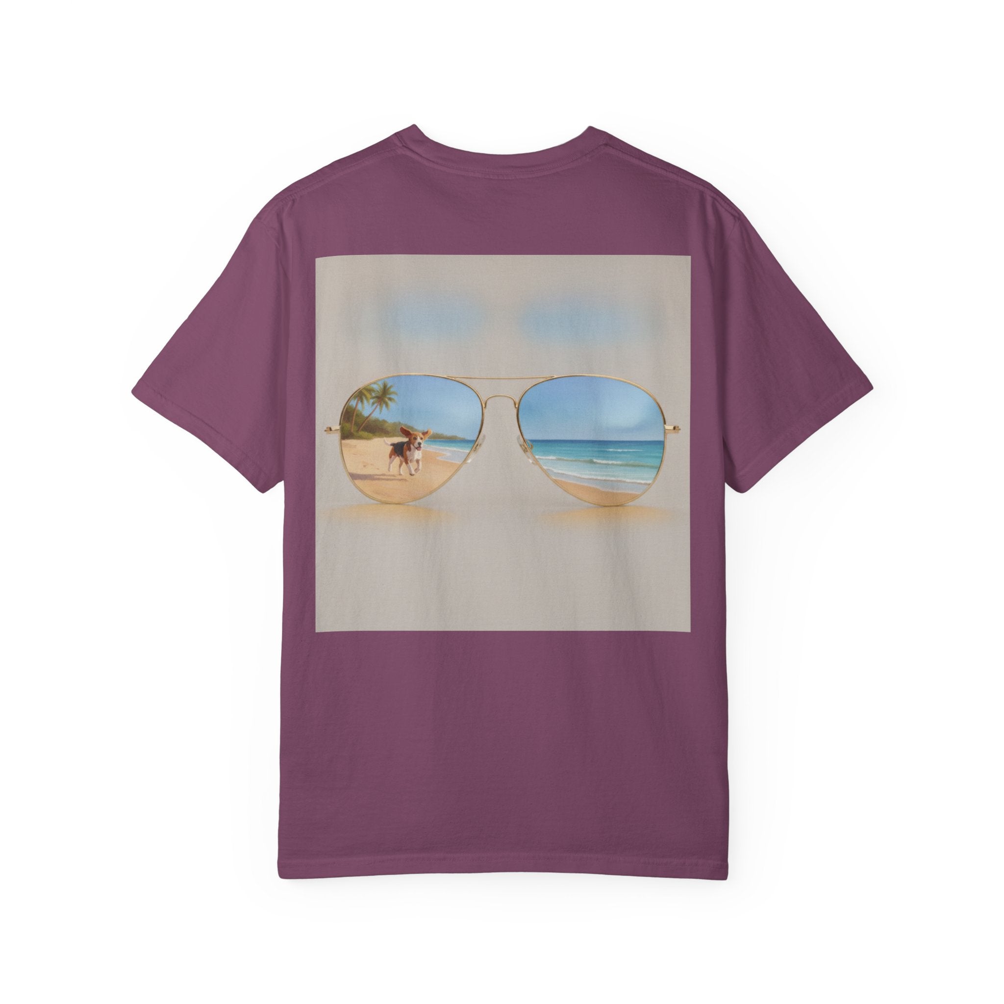 Beach Sunglasses Graphic T-Shirt — Tropical Reflection Tee