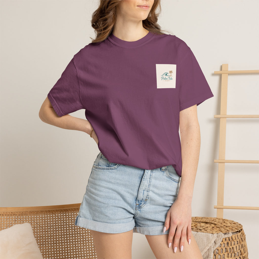 Beach Sunglasses Graphic T-Shirt — Tropical Reflection Tee