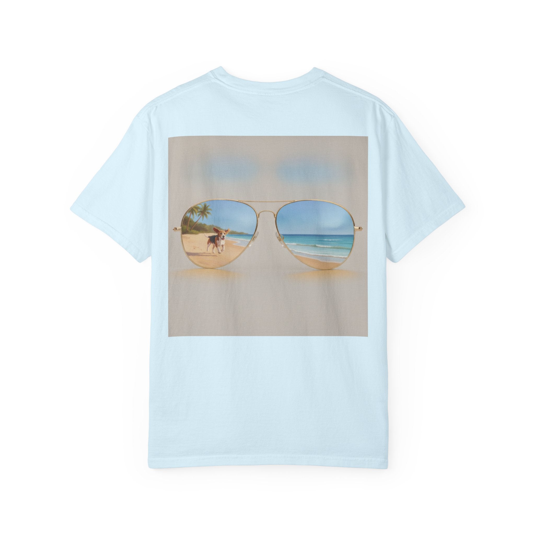 Beach Sunglasses Graphic T-Shirt — Tropical Reflection Tee
