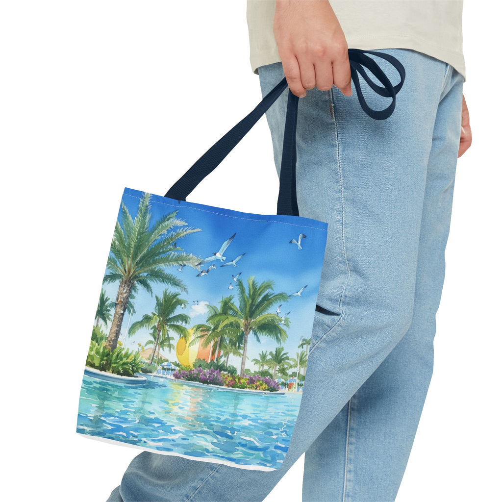 Tote Bag — Tropical Palm Beach Sunset All-Over Print