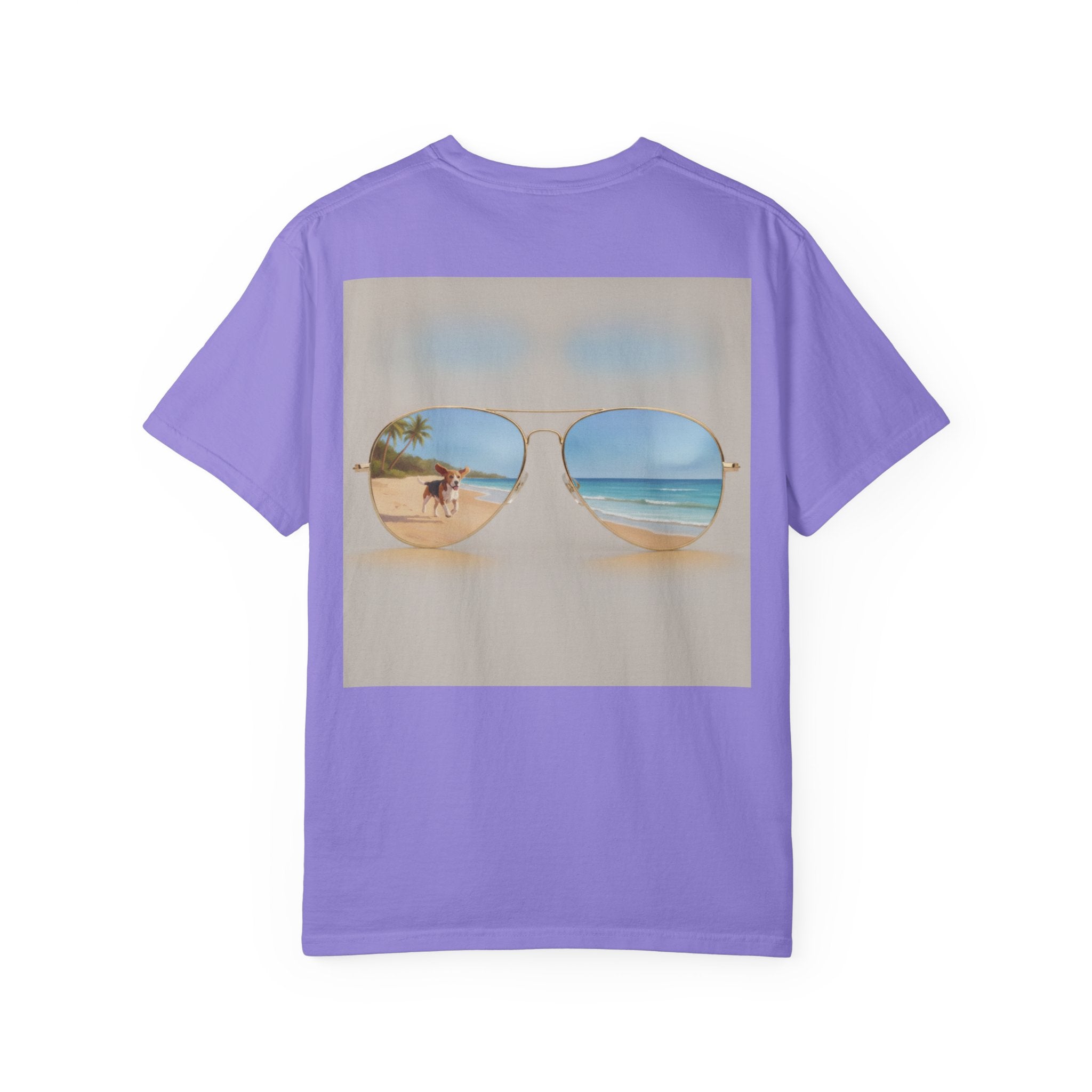 Beach Sunglasses Graphic T-Shirt — Tropical Reflection Tee