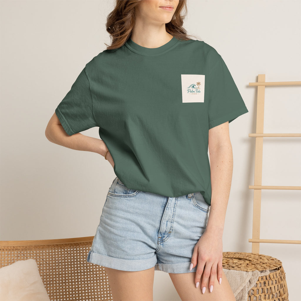 Beach Sunglasses Graphic T-Shirt — Tropical Reflection Tee
