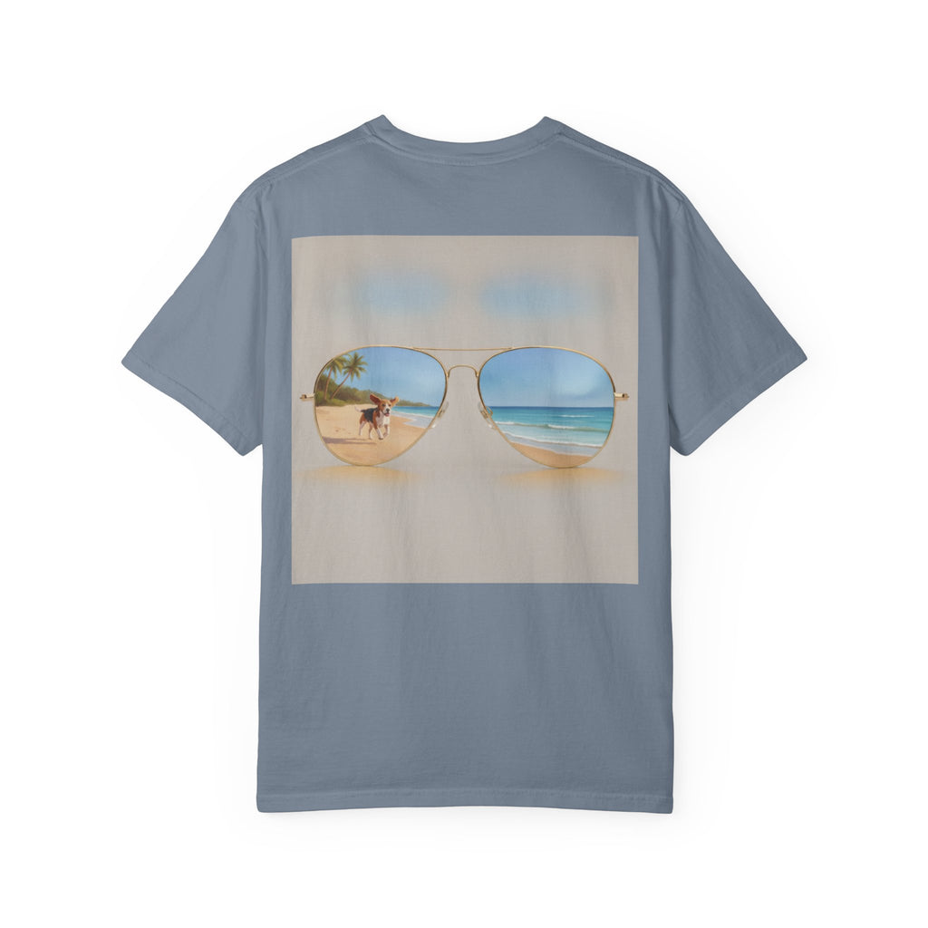 Beach Sunglasses Graphic T-Shirt — Tropical Reflection Tee