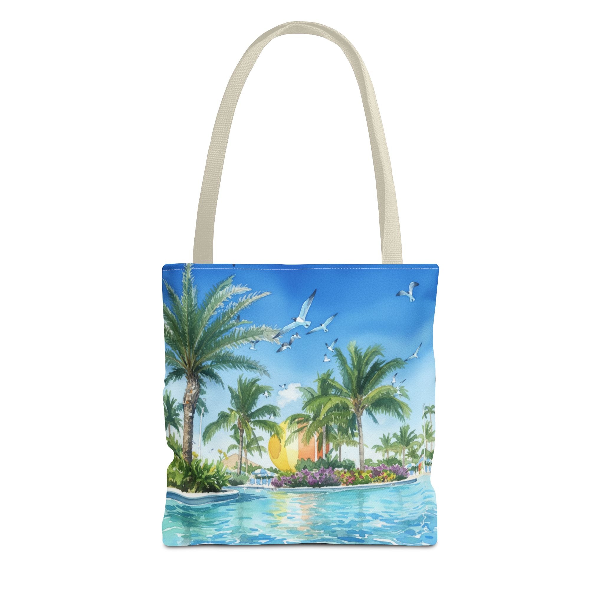 Tote Bag — Tropical Palm Beach Sunset All-Over Print