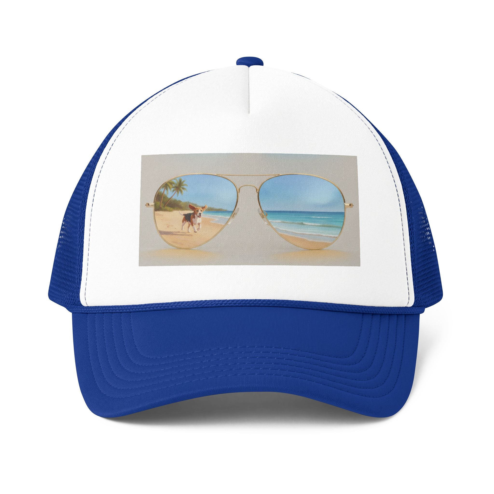 Trucker Cap — Beach Sunglasses Print (Tropical Vacation Hat)