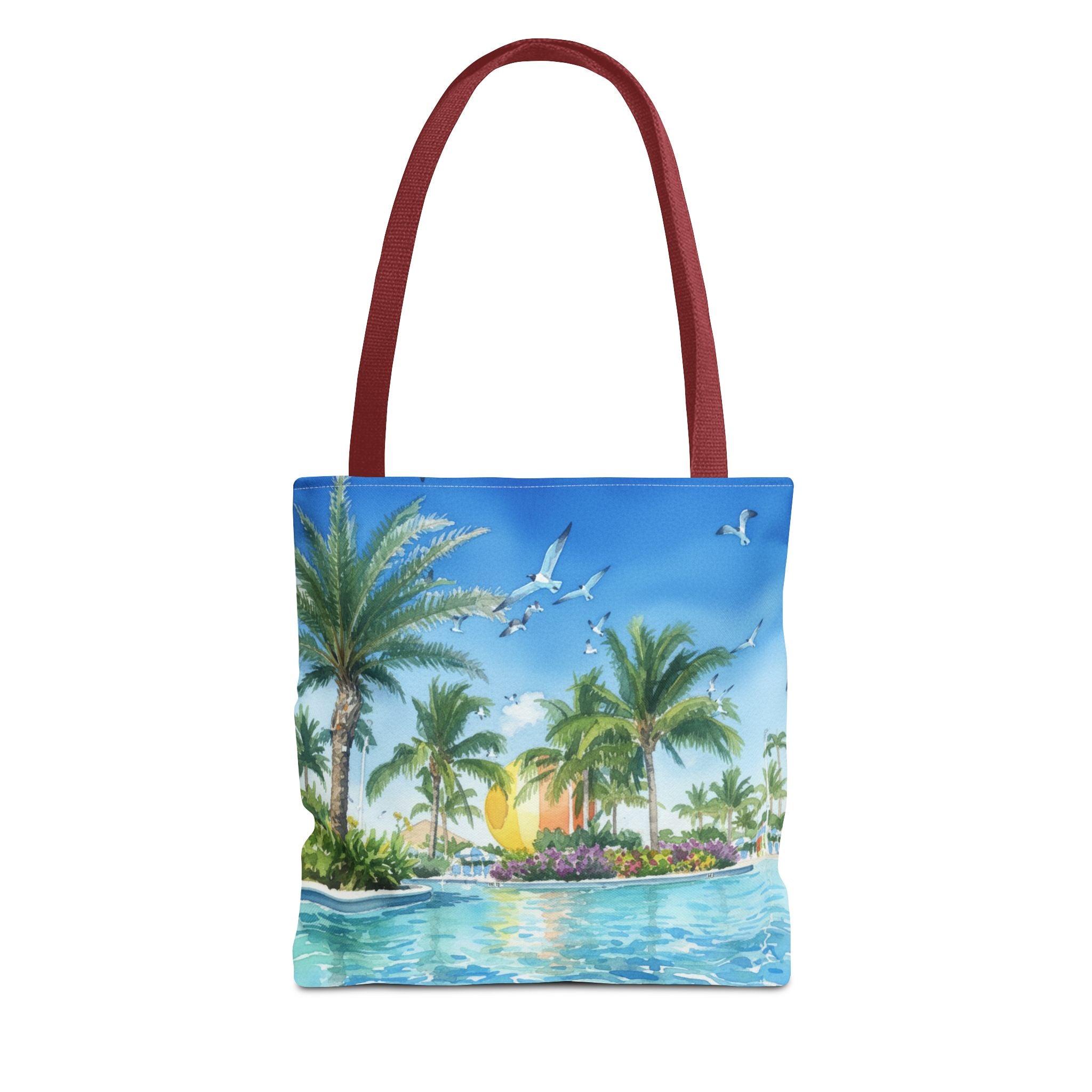 Tote Bag — Tropical Palm Beach Sunset All-Over Print
