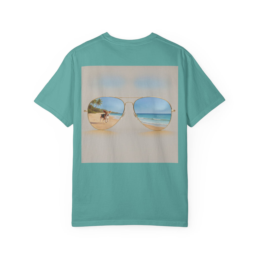 Beach Sunglasses Graphic T-Shirt — Tropical Reflection Tee