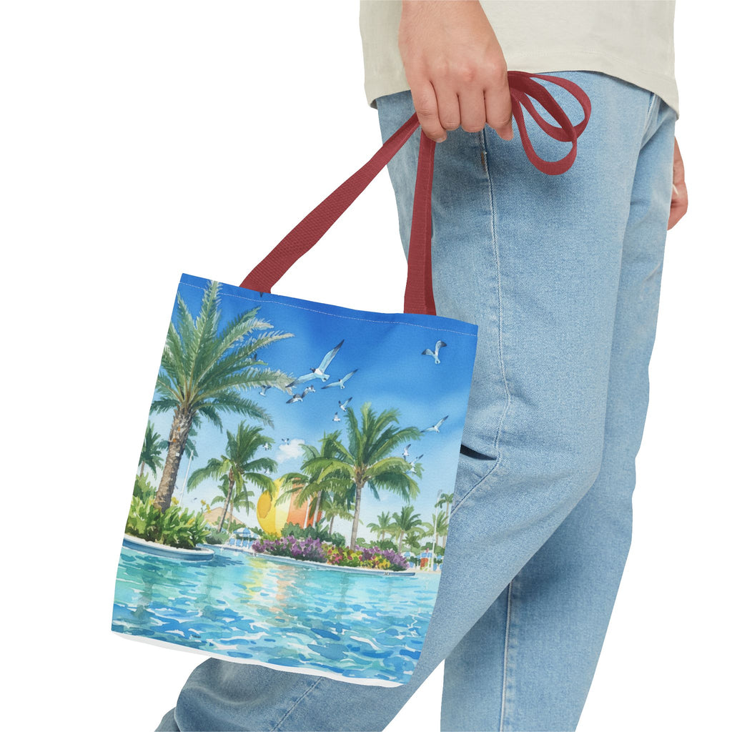 Tote Bag — Tropical Palm Beach Sunset All-Over Print