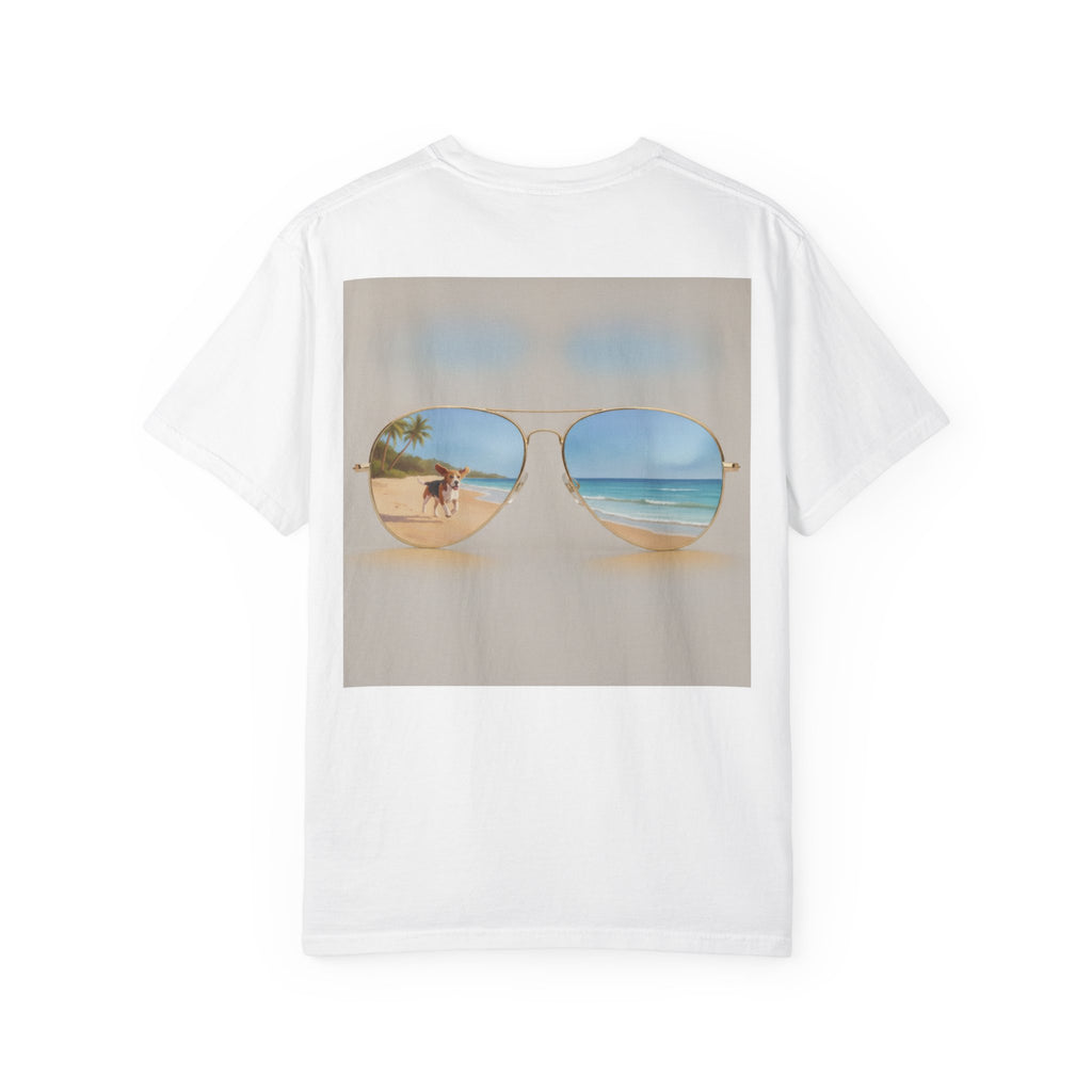 Beach Sunglasses Graphic T-Shirt — Tropical Reflection Tee