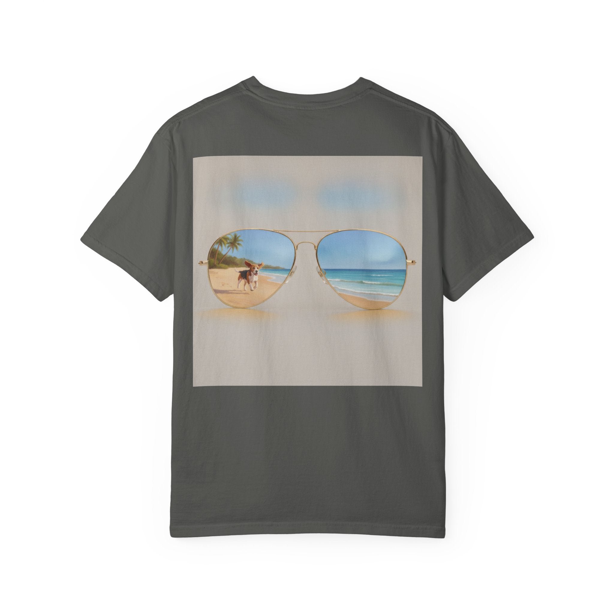 Beach Sunglasses Graphic T-Shirt — Tropical Reflection Tee