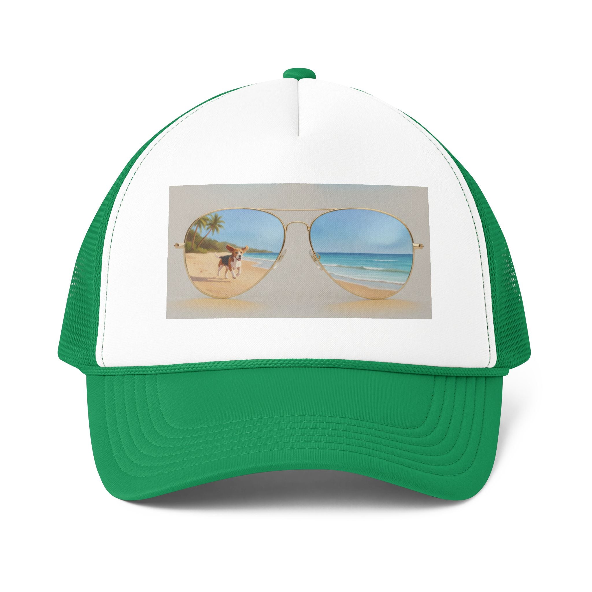 Trucker Cap — Beach Sunglasses Print (Tropical Vacation Hat)