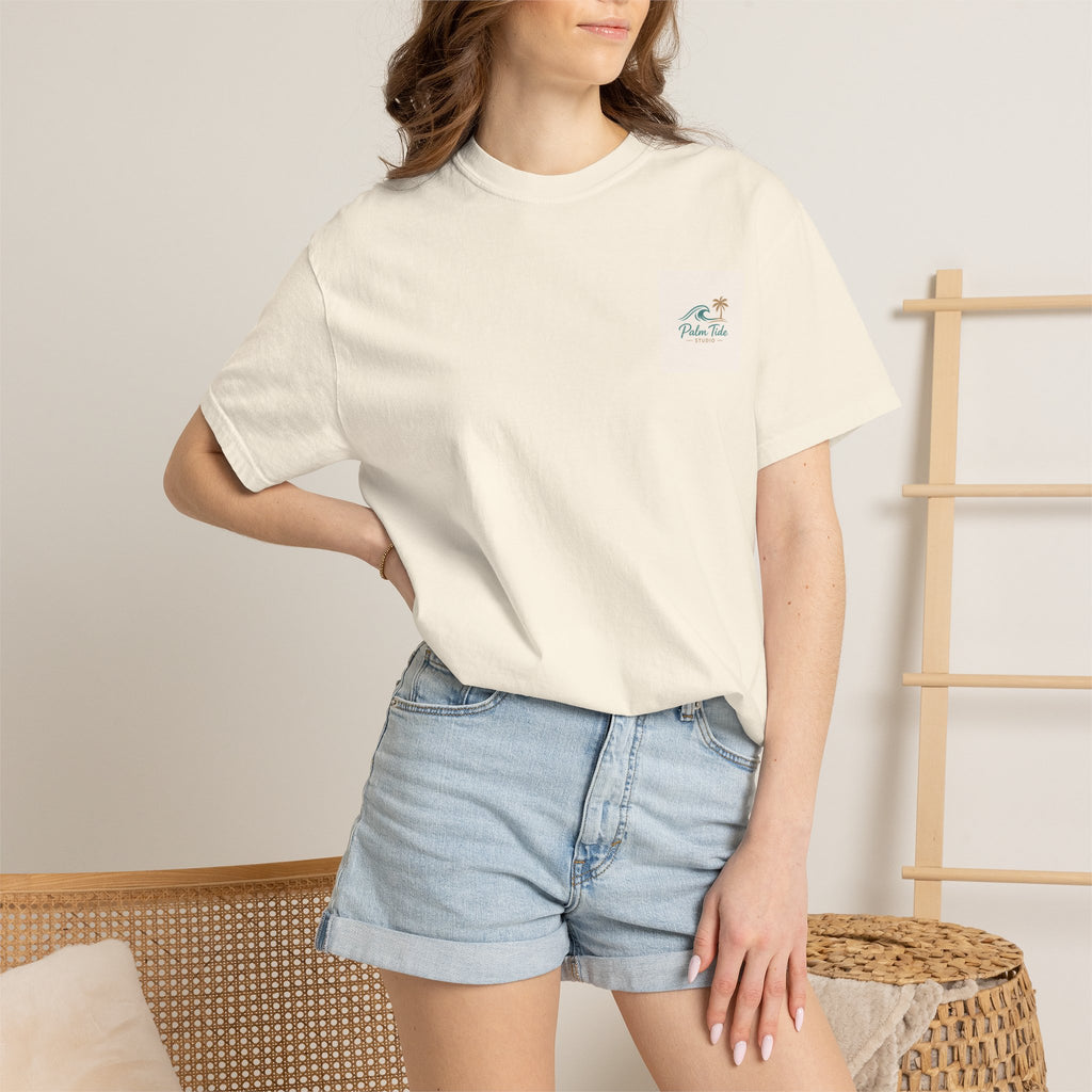 Beach Sunglasses Graphic T-Shirt — Tropical Reflection Tee