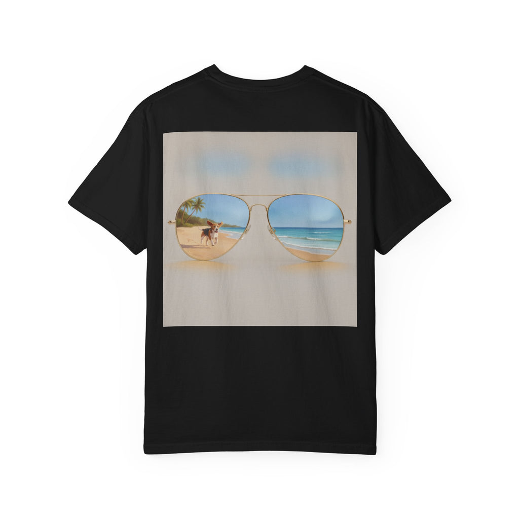 Beach Sunglasses Graphic T-Shirt — Tropical Reflection Tee