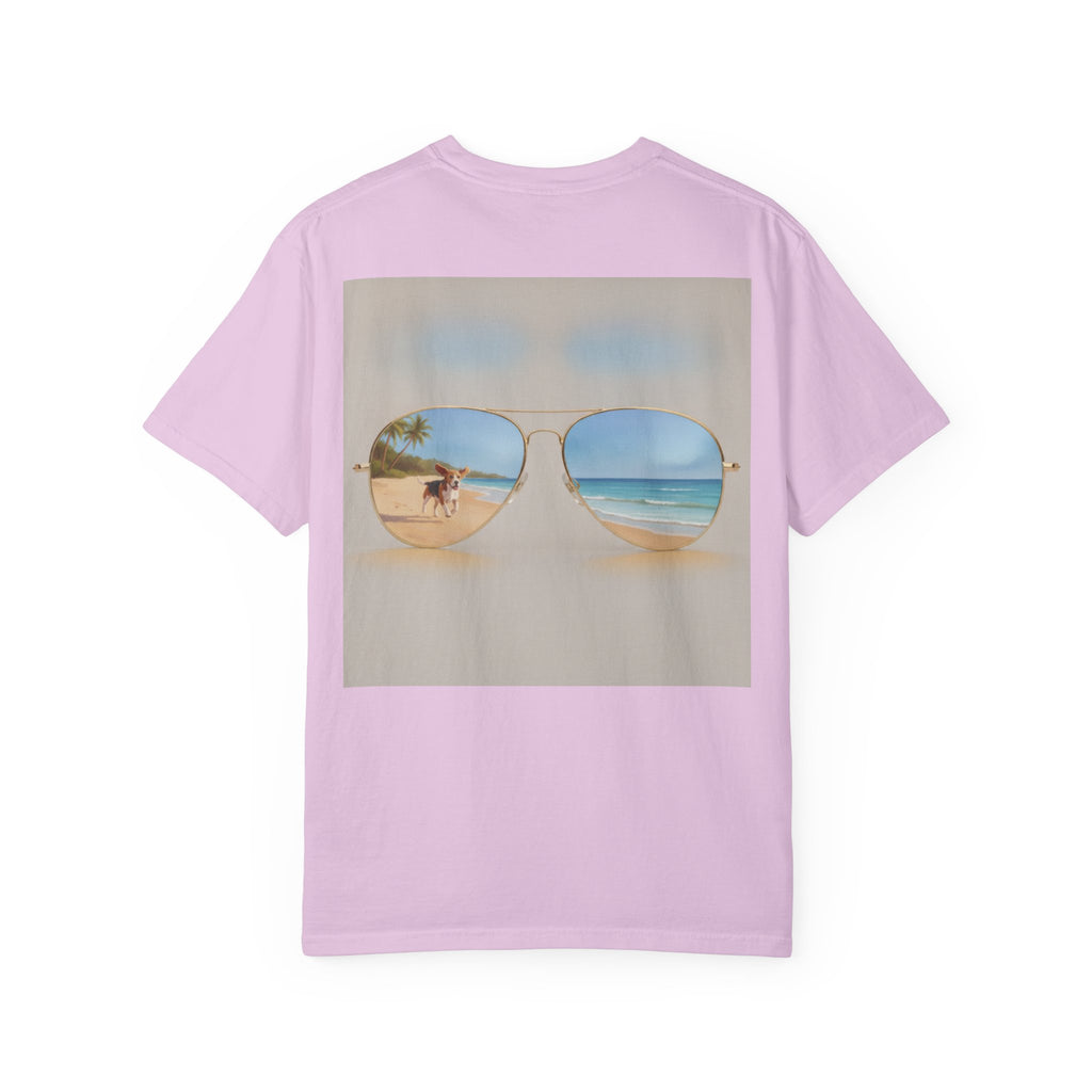 Beach Sunglasses Graphic T-Shirt — Tropical Reflection Tee