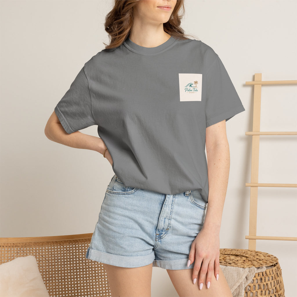 Beach Sunglasses Graphic T-Shirt — Tropical Reflection Tee