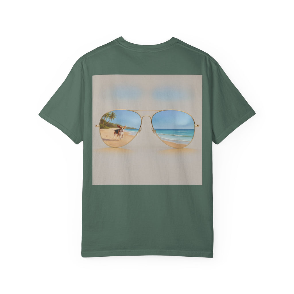 Beach Sunglasses Graphic T-Shirt — Tropical Reflection Tee